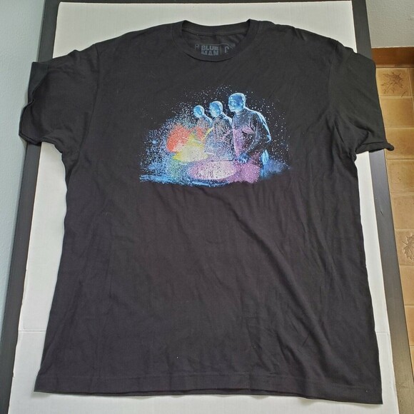 Blue Man Group Mens XL Creative Goods Paint By No Numbers Show Black T Shirt - Picture 1 of 8